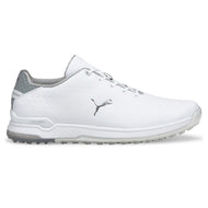 Puma Proadapt Alphacat Balat na Golf Shoes - Puma White/Puma Silver