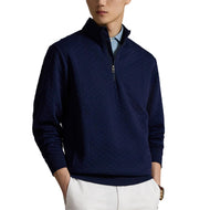 RLX Ralph Lauren Classic Fit Quilted Double-Knit Golf Pullover - Refined Navy