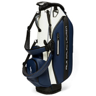 Beg Golf Stand Logo Bersulam RLX Ralph Lauren - Putih Tentera Laut/Seramik Ditapis