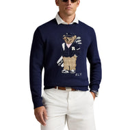 RLX Ralph Lauren Polo Bear Merino Coolmax Golf Pullover - Tentera Laut halus