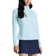 G/FORE Women Silky Tech Nylon 1/4 Zip Golf Pullover - Daybreak