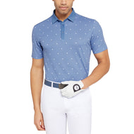 Galvin Green Marley Breathable Golf Polo Shirt - Moonlight Blue/White