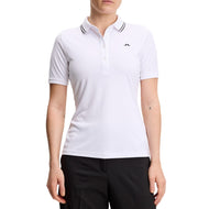 J.Lindeberg Women's Gunilla Golf Polo Shirt - Puti