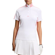 J.Lindeberg Women's Pip Golf Polo Shirt - Puti