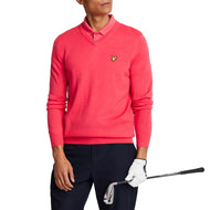 Lyle & Scott Merino Blend V -Neck Knit - Birdie Red