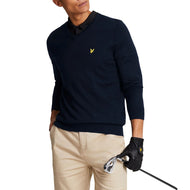 Lyle & Scott Merino Blend V -neck Knit - Navy