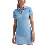 Peter Millar Women’s Whitworth Sport Mesh Golf Shirt - Cottage Blue/White