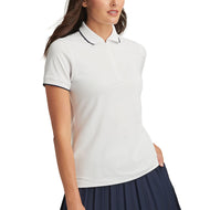 Peter Millar Women’s Whitworth Sport Mesh Golf Shirt - Puti/Navy