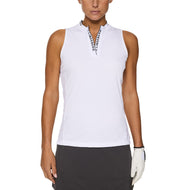 J.Lindeberg Women's Leya Sleeveless Golf Shirt - Puti