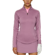 J.Lindeberg Nefe's Quarter Zip Golf Mid Layer - Sangat Anggur