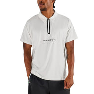 Malbon Performance Zip Raglan Golf Polo Shirt - Puti