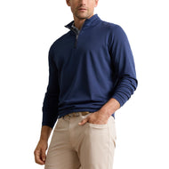 Peter Millar Albatross Cotton Blend Pique 1/4 Zip Pullover - Tentera Laut