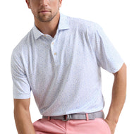 Peter Millar Nice Short Performance Jersey Golf Polo Shirt - Puti