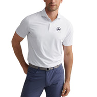 Peter Millar Soul Performance Mesh Golf Polo Shirt - Puti