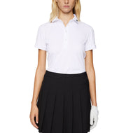 J.Lindeberg Women's Tour Tech Golf Polo Shirt - Puti