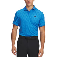 Baju Polo Golf Jacquard Drive Under Armor Drive - Blue Atlantis/Midnight Navy
