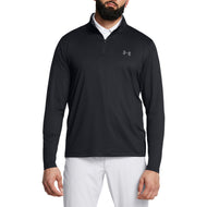Perlawanan di bawah perisai bermain 1/4 Zip Golf Mid -Layer - Hitam