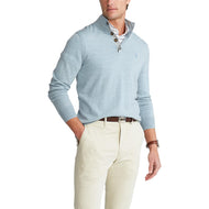 Polo Golf Ralph Lauren Mock Neck Hugasan Merino Pullover - Chambray Heather