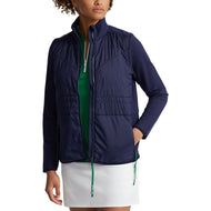RLX Ralph Lauren Wanita Hibrid Penuh Zip Jaket - Tentera Laut Perancis/Cruise Green