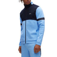 Boss Skaz Full Zip Cotton Blend Sweatshirt - maliwanag na asul