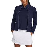 Under Armor's Women's Storm Daytona Golf Full Zip - Midnight Navy / Metallic Silver