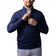 Glenmuir Wick Quarter Zip Lightweight Prestasi Midlayer Golf - Tentera Laut/ Bendera Saltire Putih