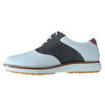 Cole Haan 女式 ØriginalGrand Saddle 高尔夫球鞋 - 象牙色/深橄榄色/白色/粉色
