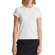 RLX Ralph Lauren Women Stretch Crew Tee - Pure White