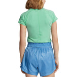 RLX Ralph Lauren Women Stretch Crew Tee - Resort Green Heather