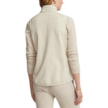 RLX Ralph Lauren Wanita Tech Terry Full Zip Golf Vest - Sand Heather/Hatteras Blue