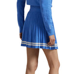 RLX拉尔夫·劳伦（Ralph Lauren）妇女针织pleated高尔夫球运动员 - 夏季蓝色/白色