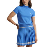 RLX RALPH LAUREN女子短袖模拟脖子套头衫 - 夏季蓝色