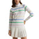 RLX Ralph Lauren Wanita Jersey UV Quarter Zip Golf Pullover - Seramik White Multi