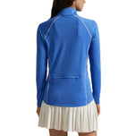 RLX Ralph Lauren Women's Jersey UV Quarter Zip Golf Pullover - Summer Blue