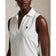 RLX RALPH LAUREN Women's Tour Pique V -Neck Sleeveless Polo Shirt - Seramik Putih