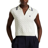 RLX Ralph Lauren Women's Coolmax Wool Sleeveless Pullover - Ceramic White