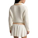 Pullover Golf Campuran Kapas 2/48 RLX Ralph Lauren Wanita - Berbilang Percikan Putih