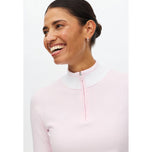 Pullover Golf Kora Dikait Separuh Zip Wanita Rohnisch - Merah Jambu Buaian