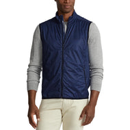 Rlx ralph lauren stratus plaid full zip vest - french navy glen plaid