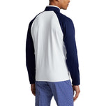 RLX Ralph Lauren Stretch Jersey Half -Zip Pullover - Pure White/French Navy