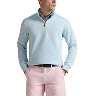 RLX Ralph Lauren Classic Fit Quilted Double -Knit Golf Pullover - Summer Aqua