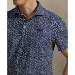 RLX RALPH LAUREN PRINTED CREITS Lightweight Airflow Golf Polo Shirt - Micro Toss Floral Refined Navy