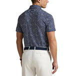 RLX RALPH LAUREN PRINTED CREITS Lightweight Airflow Golf Polo Shirt - Micro Toss Floral Refined Navy