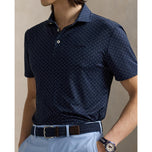 Rlx ralph lauren naka -print lightweight airflow golf polo shirt - multi deco toss pino navy