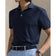 Rlx ralph lauren naka -print lightweight airflow golf polo shirt - multi deco toss pino navy