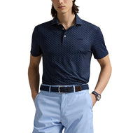 Rlx ralph lauren naka -print lightweight airflow golf polo shirt - multi deco toss pino navy