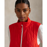 Rlx ralph lauren women's quilted hybrid vest - maliwanag na poppy