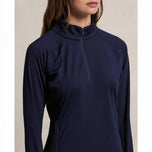 RLX Ralph Lauren Women's Stretch Jersey Peach Quarter -Zip Pullover - Tentera Laut halus