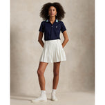 RLX Ralph Lauren Women’s Tour Pique Knit -Collar Polo Golf Shirt - Refined Navy/Tiller Green Multi