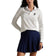 RLX Ralph Lauren Wanita Lawatan Pique Bear Long Sleeve Polo - Seramik Putih